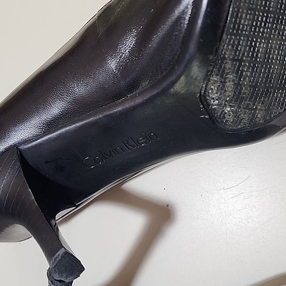 Calvin Klein Dolly Kidskin Black Heels Women's Size 9 - Picture 5 of 9